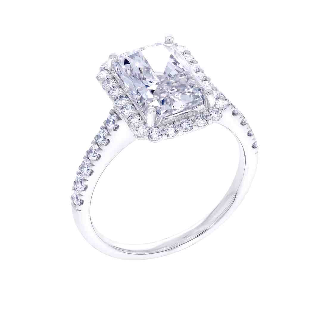 Radiant Solitaire  Lab Created Diamond Engagement Ring LR12993ART3.00